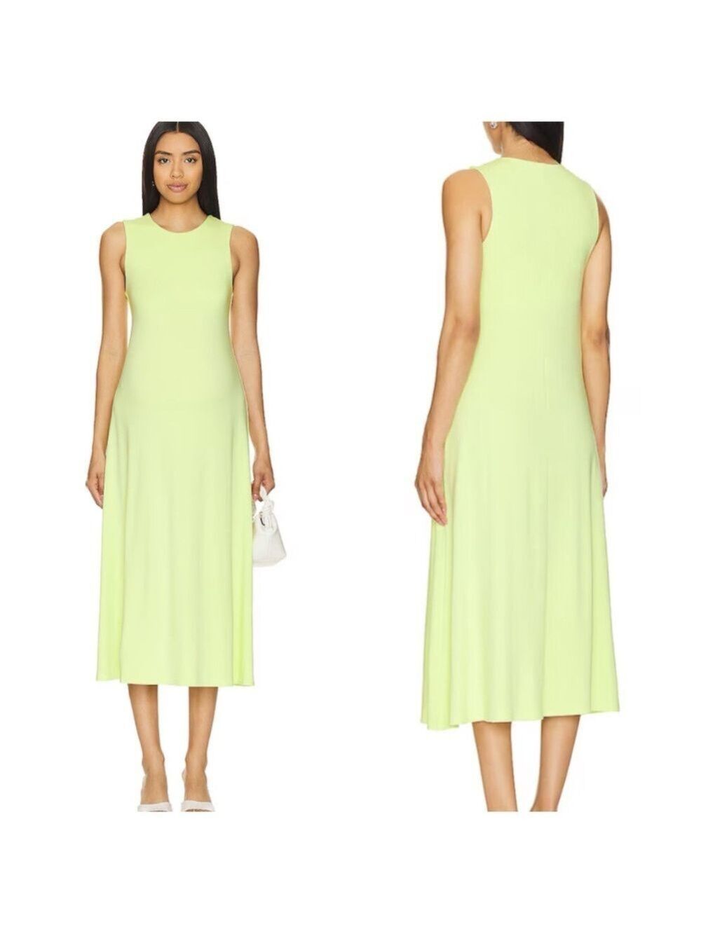 Hatch Butter Soft Jamie Maternity Midi Dress in Citron